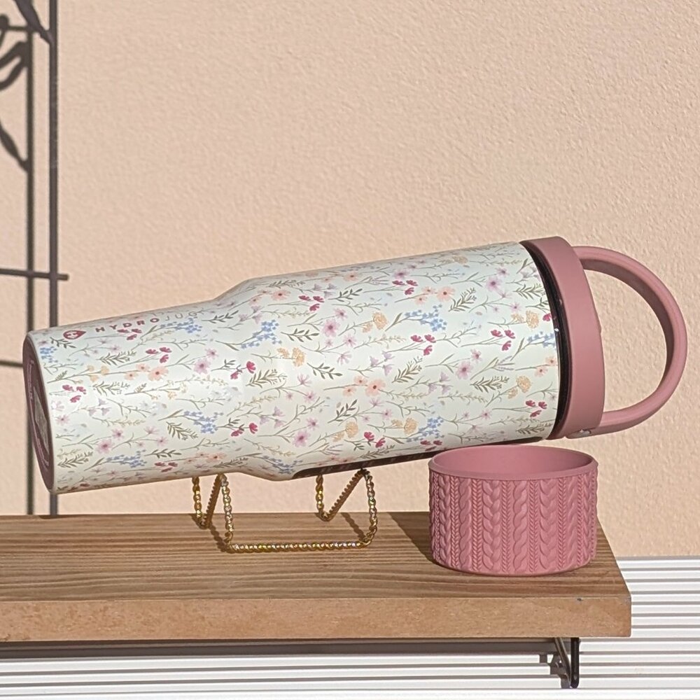 🌸 LIMITED EDITION HydroJug 40oz Sport, WILDFLOWER + Custom Boot - Picture 4 of 7